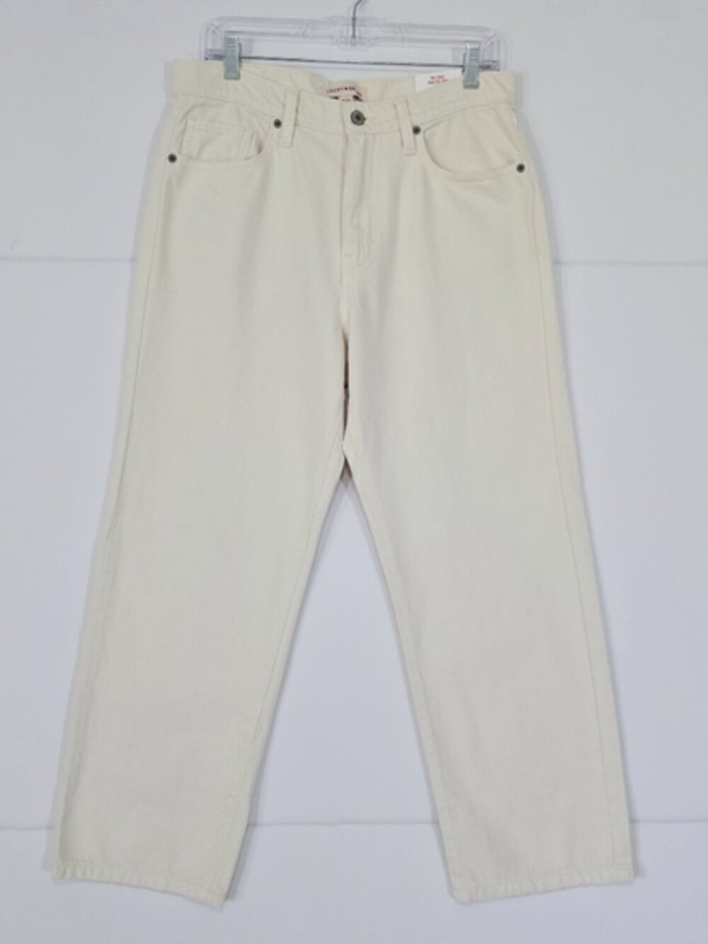 Lucky Brand 90s Loose High Rise Crop Jeans 8 Ecru NWT